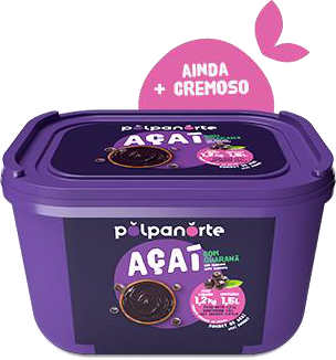Açaí aireado con guaraná Tradicional · textura aireada 1,2 kg · 1,5 L